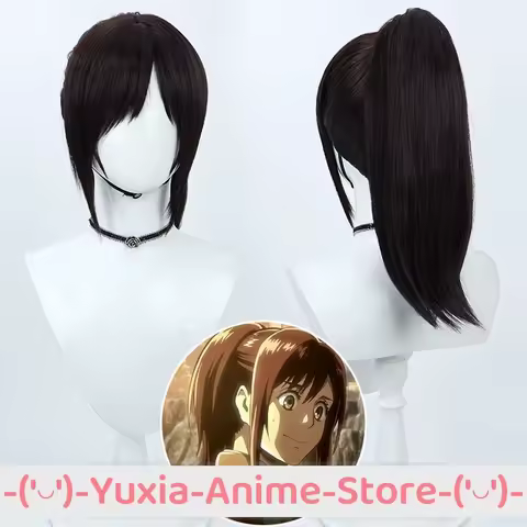 Attack on Titan Sasha Braus Cosplay Wig Anime Game Roleplay Party Costume Prop Synthetic Hair Heat Resistant Fiber