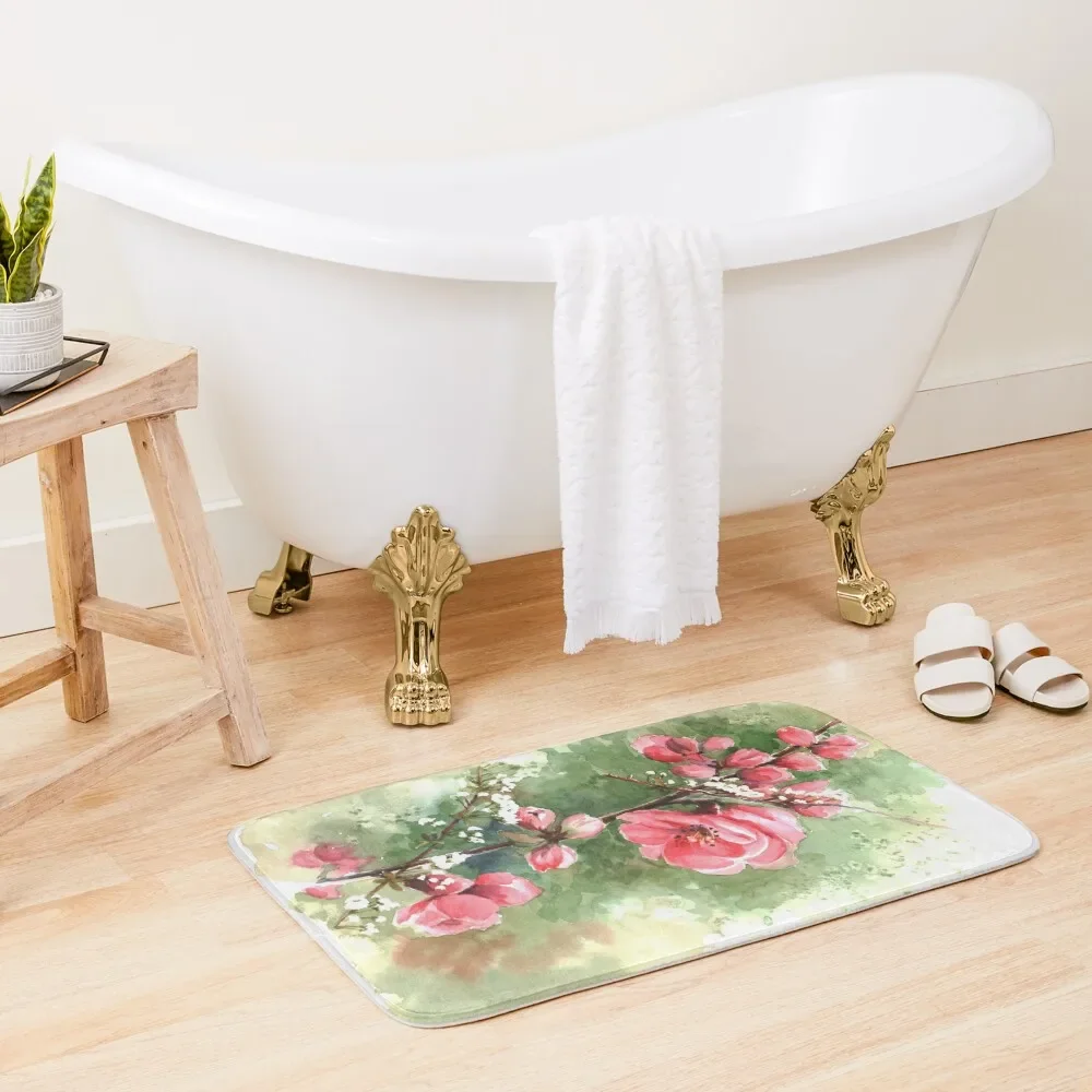 Solitary Blossoms Bath Mat Bathroom Floor Quick-Drying Bathroom Bath Rugs Mat