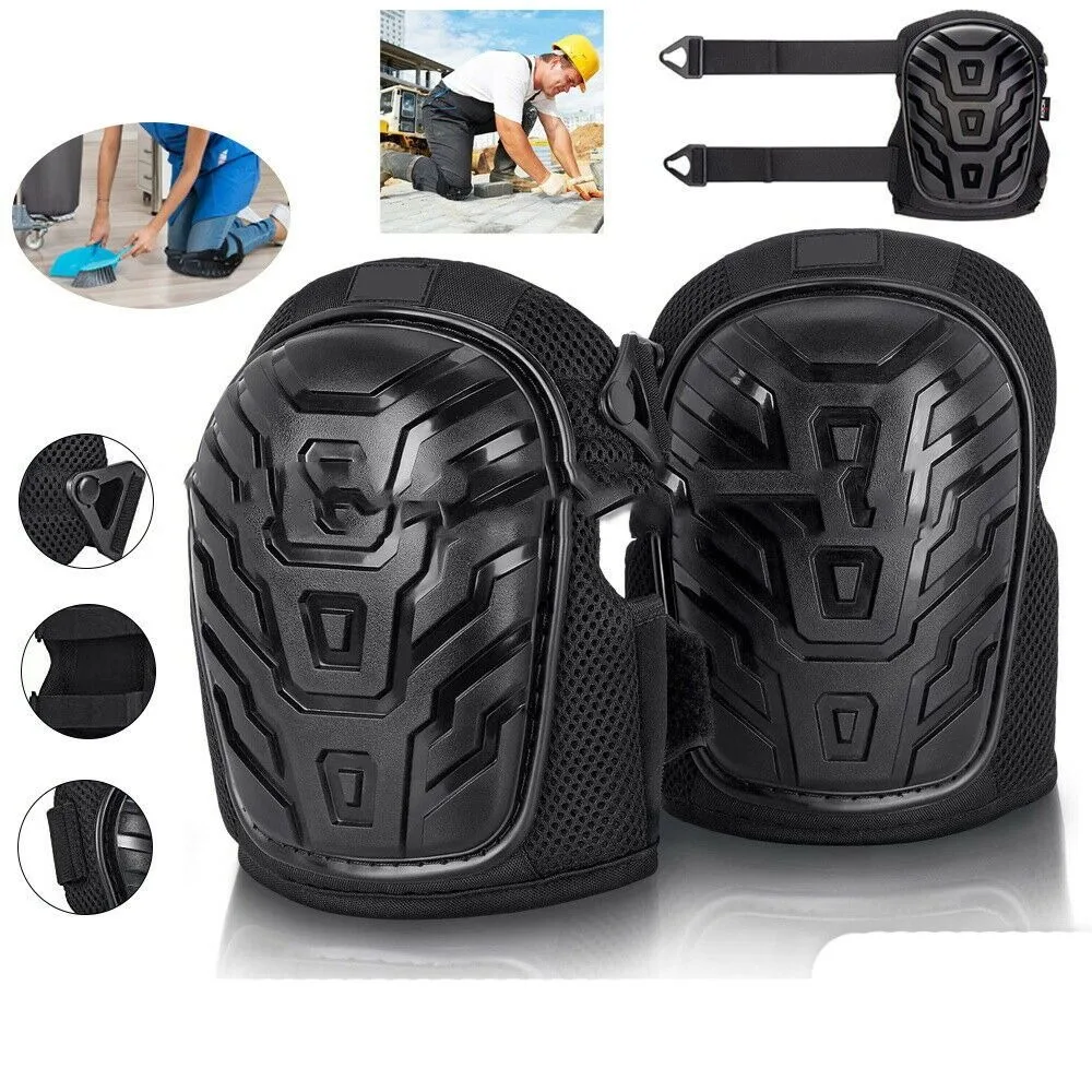 

Heavy Duty Foam TPE Knee Pad Black Red Yellow Plastic Shell Kneepads DIY Work Knee Protection Gardening Flooring
