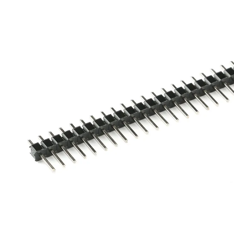 100pcs 40 Pin 1x40 Single Row Male 2.54 Breakable Pin Header Connector Strip for Arduino Black