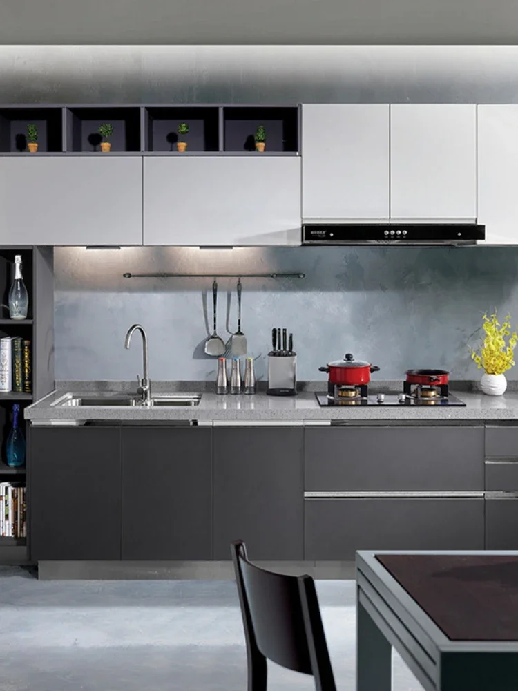 High Quality Stainless Steel Integral Kitchen Cabinet Is Durable and Can Be Assembled, Processed and Customized