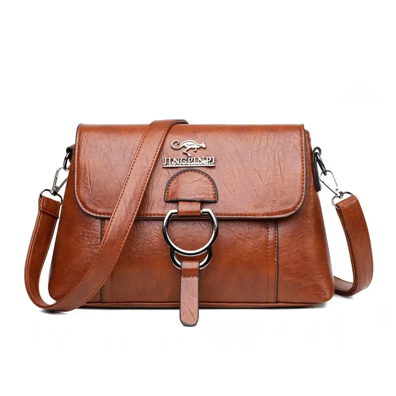 2024 Single Shoulder Bag PU Soft Leather Texture Women\'s Bag Large Capacity Crossbody Bag Simple Small Square Fashion Handbag