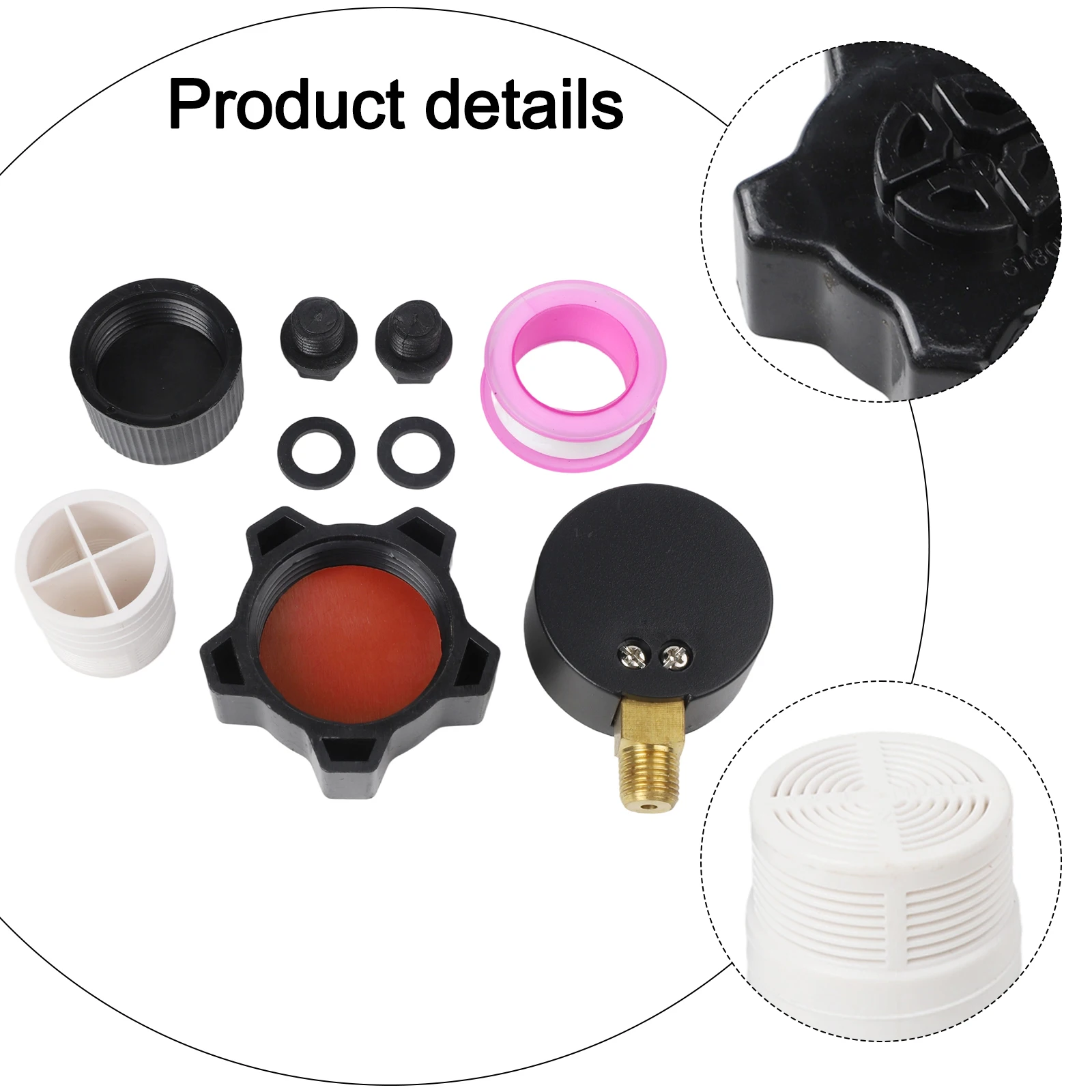 Drain Cap With Gasket Collector Sand Filter Accessories Pressure Gauge Replacement Compatible With Various Models