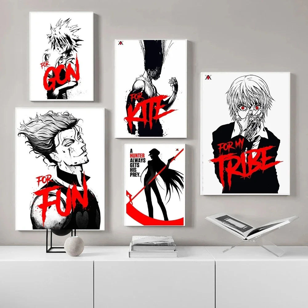 Killua Zoldyck Kurapika Gon Freecss Anime Hunter X Hunter Posters Hisoka Canvas Painting Cartoon Wall Art Picture Home Decor