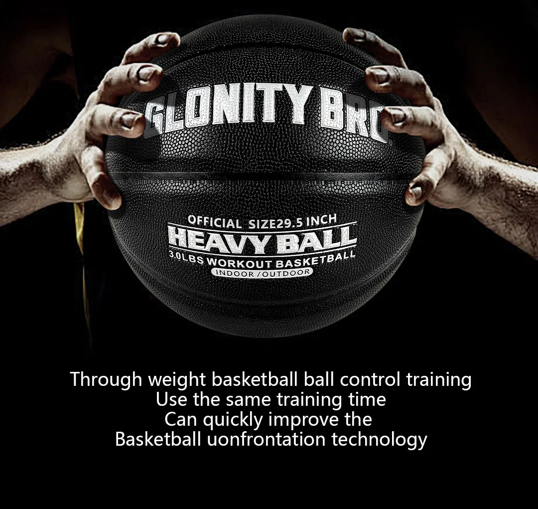 Aggravated Basketball 3lbs Größe 7 Indoor Outdoor Spezial-Trainingsball für verbesserte Ballkontrolle, Dribbling und Passfähigkeiten – Detail 3