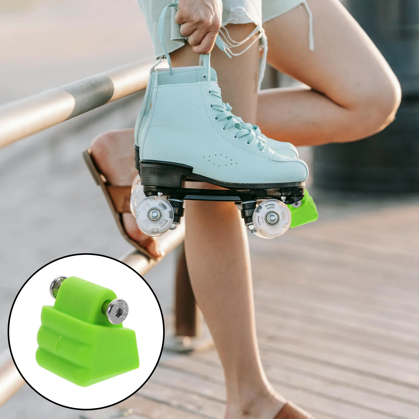 

Inline Skate Brake Block Kids Roller Skate Toe Stopper Replacement Durable Safety Enhanced Control Compatible With