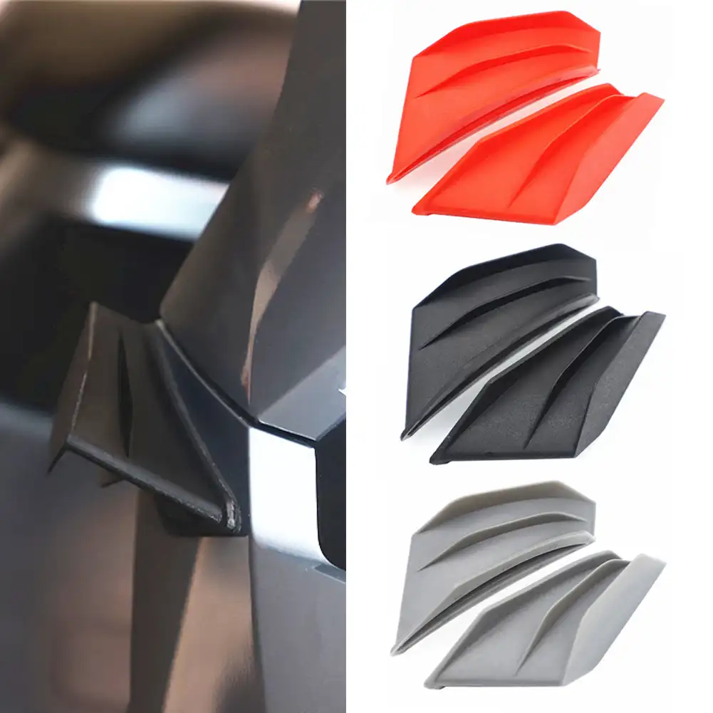 2PCS Motorcycle Spoiler Wing Winglet Aerodynamic Side Wing Fin Spoiler For Suzuki Honda Yamaha SMAX155 Kawasaki Unviersal