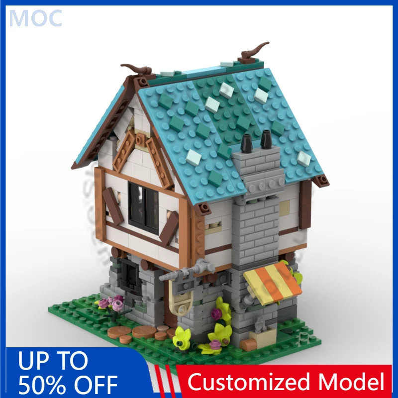 

714 деталей, конструктор 31139 — Средневековый кузнечный цех, модульная сборная модель, развивающая игрушка для детей, подарок на Рождество