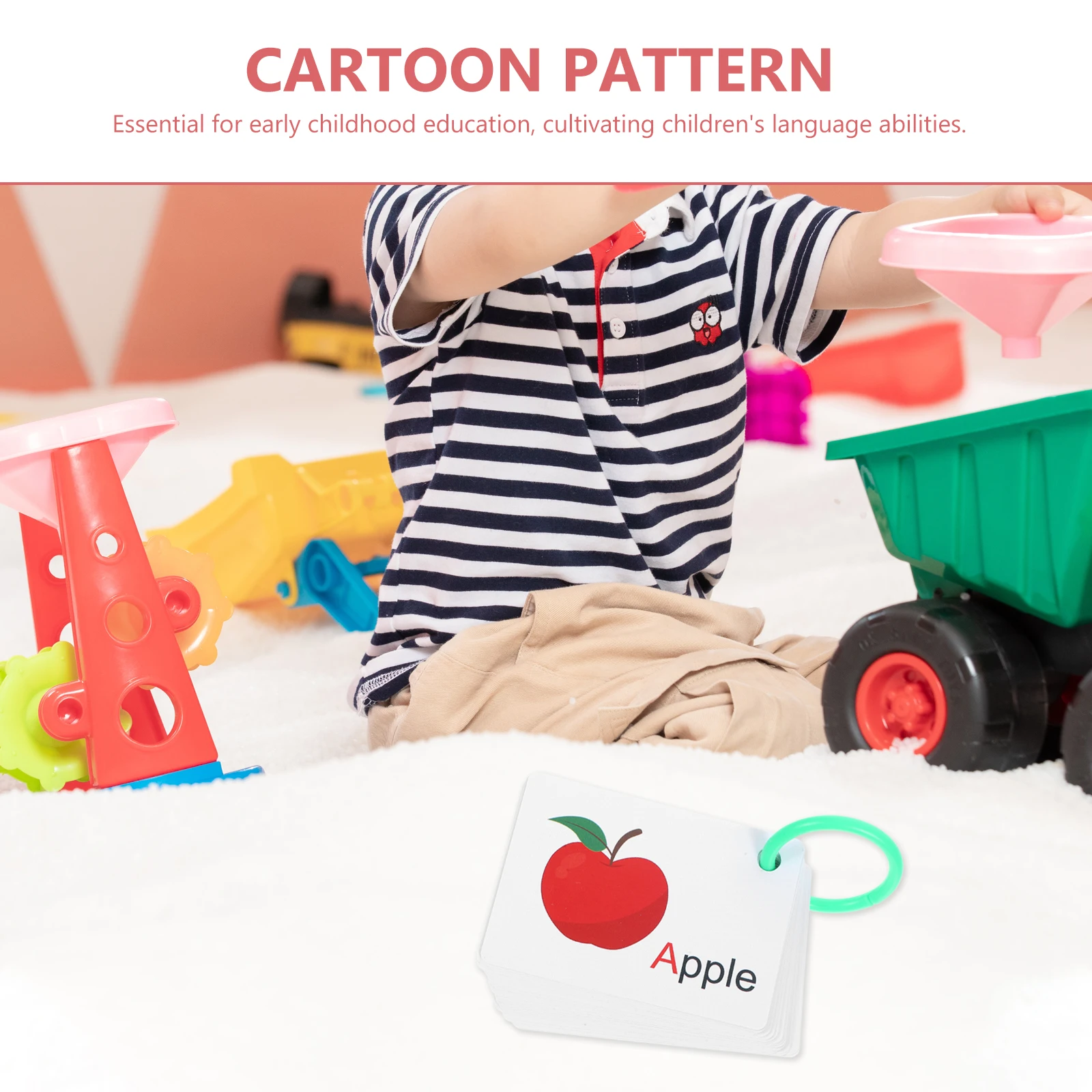 

Early Education English Cards Kids Learning Toy Rich Contents Words Shapes Colors Letters Safe Paper ABS Cognitive Portable