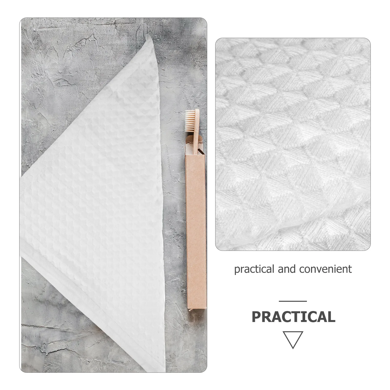 

2Pcs Waffle Weave Square Towels Cotton Washcloths for Face Hand Baby Water Absorbent Breathable Soft Skin Friendly Drying Towel