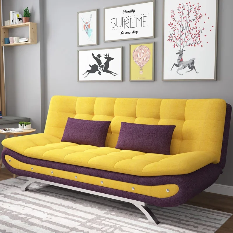 High-quality fabric folding floor modern sofa bed with storage