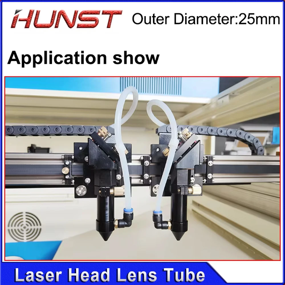 HUNST CO2 레이저 헤드 렌즈 튜브 에어 노즐 (레이저 출력 렌즈 직경 20mm, 초점 거리 50.8/63.5mm, 조각/절단 기계용)