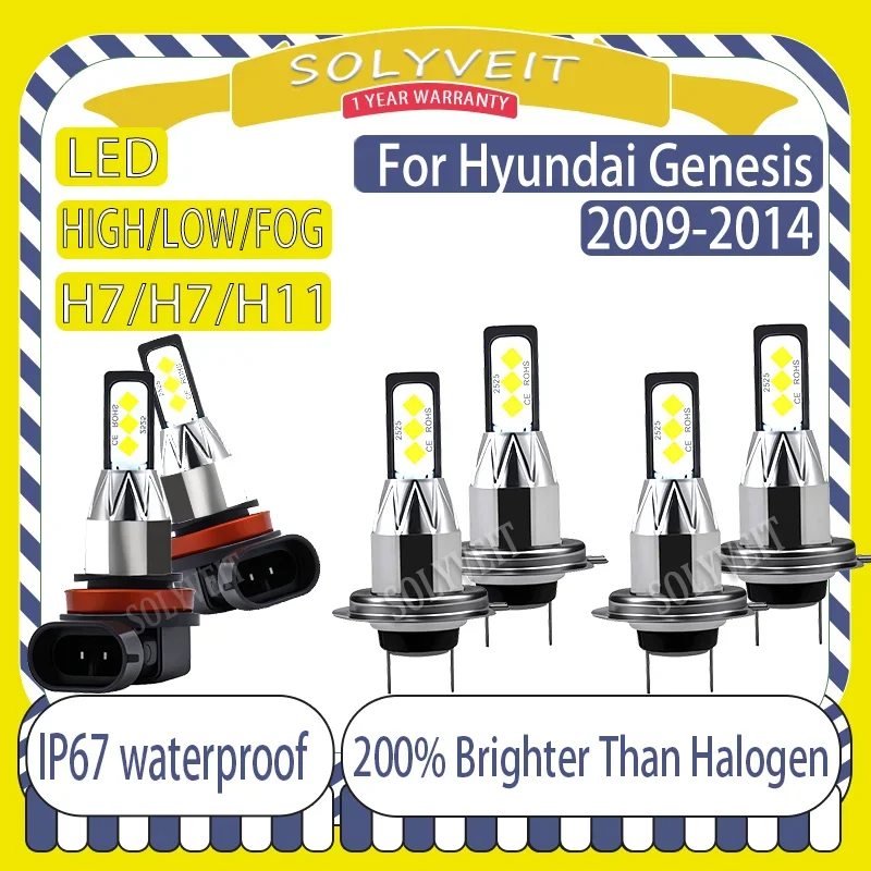 

Long-Lasting Save Installation Space reliable H7 H7 H11 LED Headlight foglight For Hyundai Genesis 2009 2010 2011 2012 2013 2014