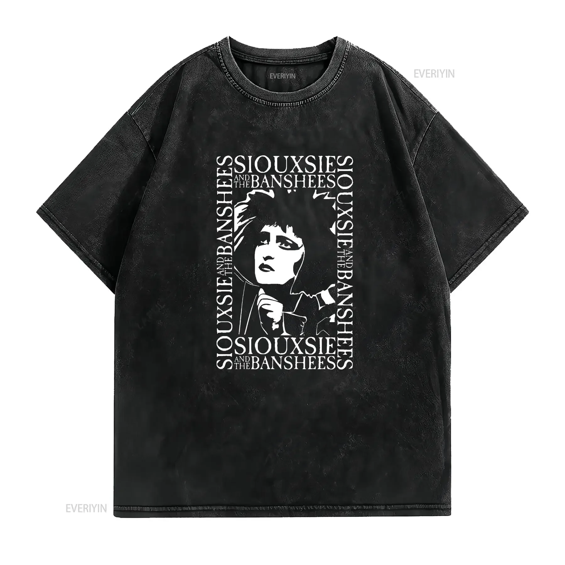 Siouxsie and the Banshees T Shirt vintage Washed fashion Soft Top For Everyday Wear designer clothes streetwear homme
