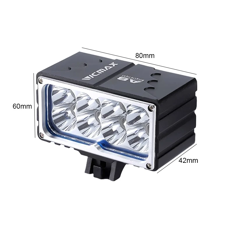 8x XM-L2 U2 LED Bicycle Light 7200 Lumens Bike Front Light MTB Flashlight Headlight Cycling Lantern+18650 Battery Pack+Charger