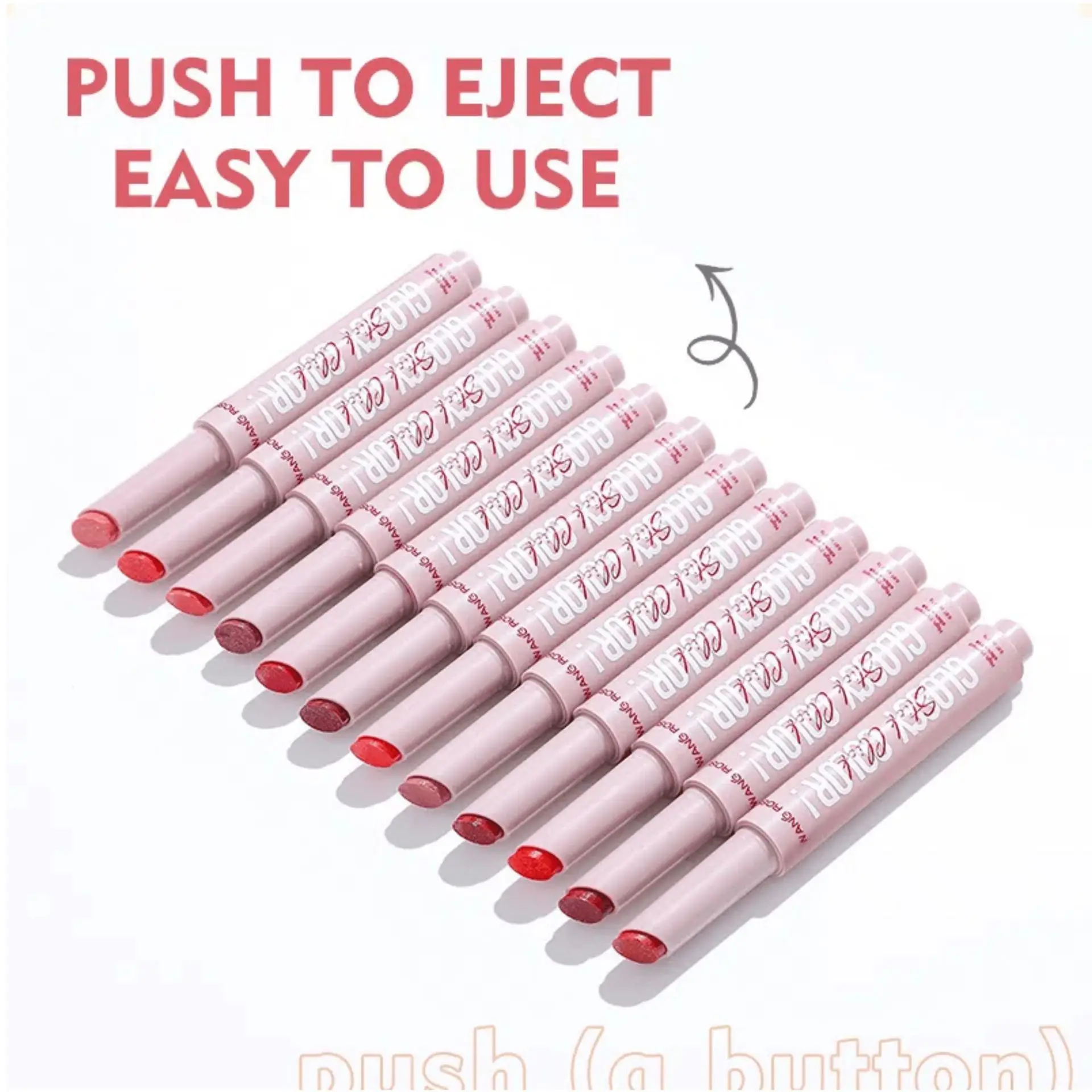 Szminka w pisaku 12 kolorów Opcjonalny makijaż Nawilżający i dopasowany do koloru skóry Konturówka w sztyfcie Dostępna od ręki