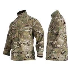 Tactical Camouflage Coat Hunting Long Sleeved Jacket Men's Training Uniform Outdoor Paintball Camping Windbreaker Clothing