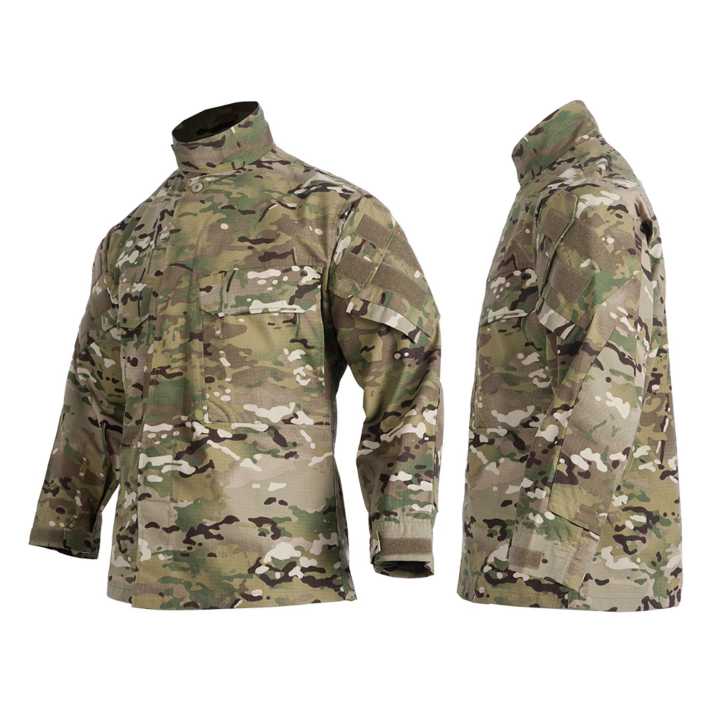 Taktyczny płaszcz kamuflażowy polowanie kurtka z długim rękawem męski strój treningowy Outdoor Paintball Camping wiatrówka odzież