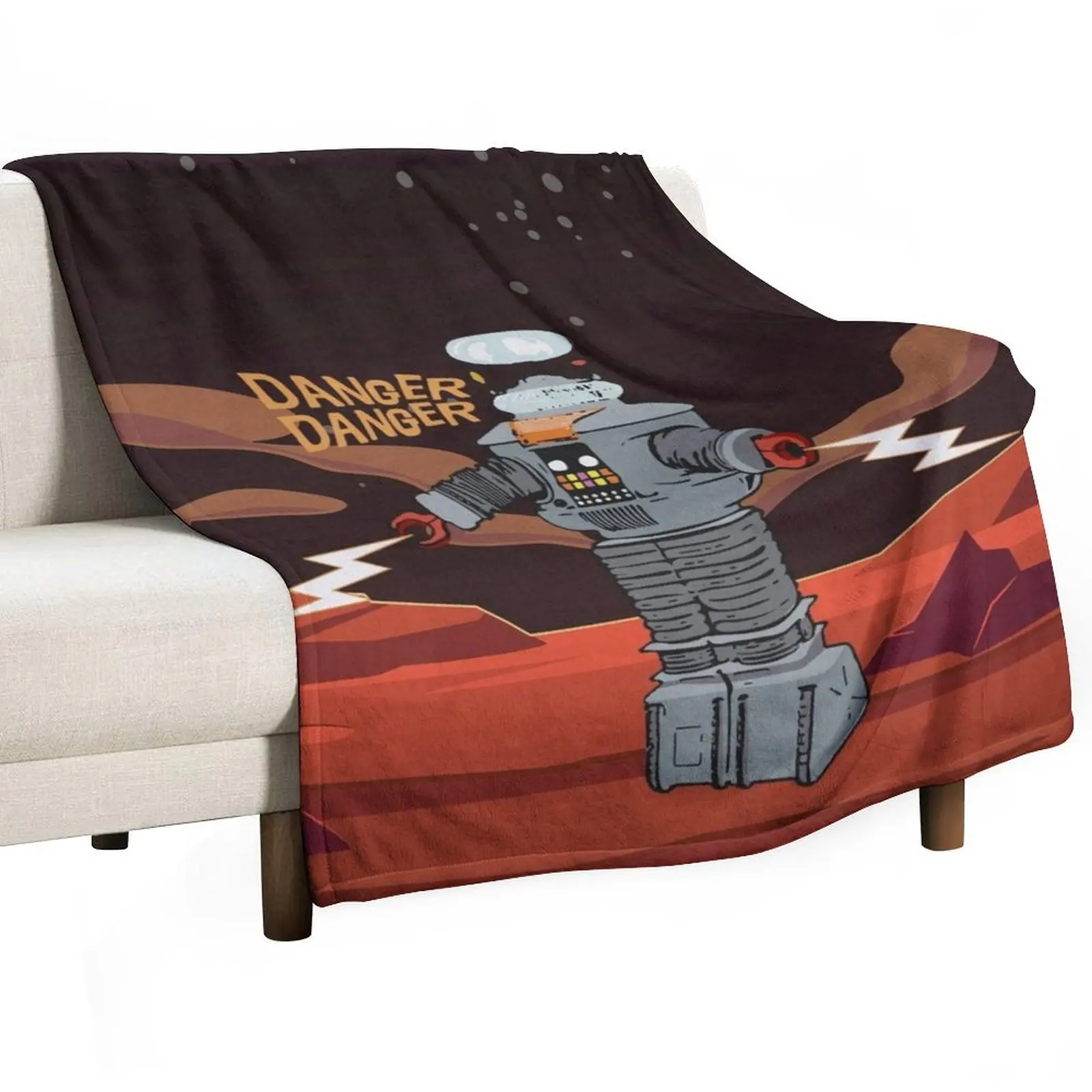 

B9 Robot - Lost In Space Throw Blanket Furry Winter beds blankets ands Blankets