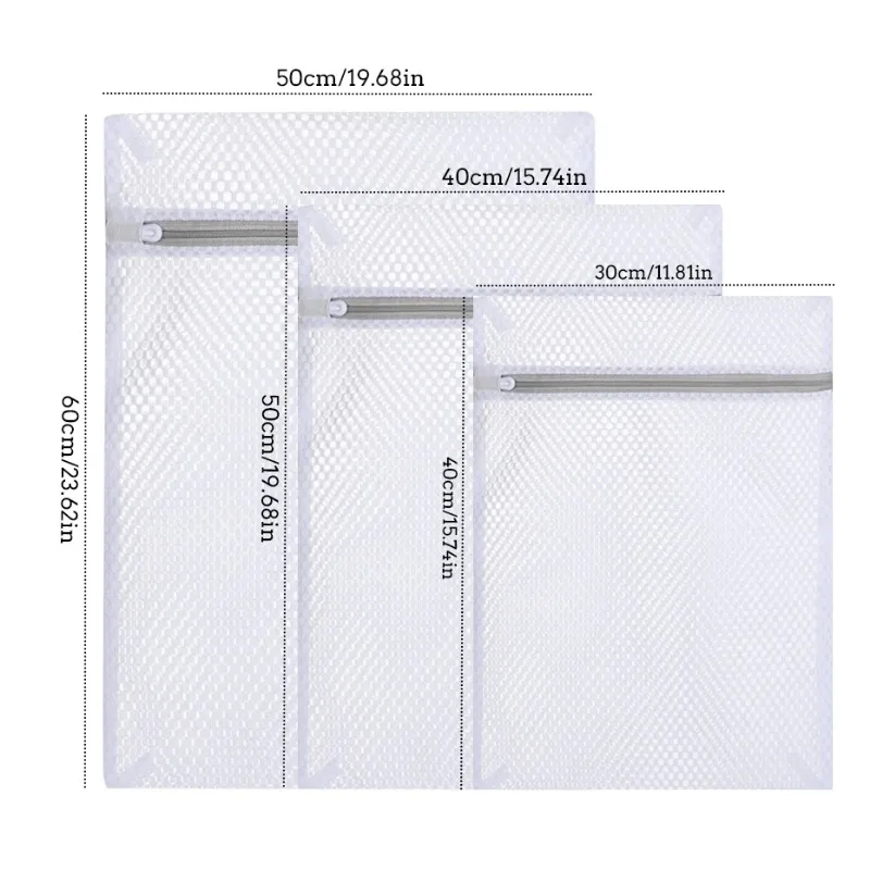 3 قطعة كيس الغسيل الشبكي انغلق البوليستر أكياس غسيل الغسيل الخشنة صافي سلة الغسيل أكياس الغسيل للغسالات حقيبة الصدرية