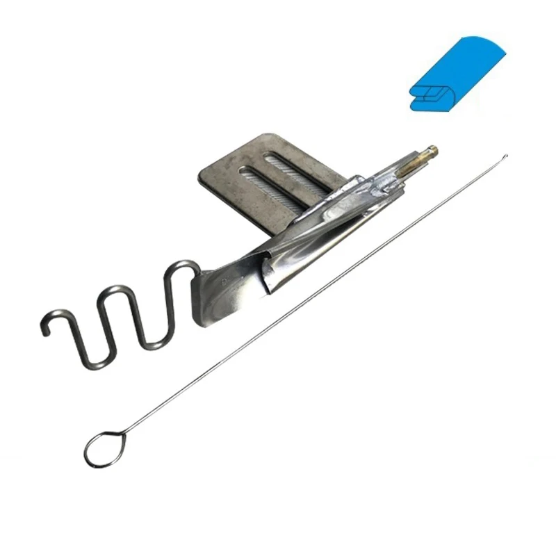 

Spaghetti Folder Makes Tube String Spaghetti Attachment for Industrial Overlock Sewing MachineHidden Thread Turn Over Draw Tube