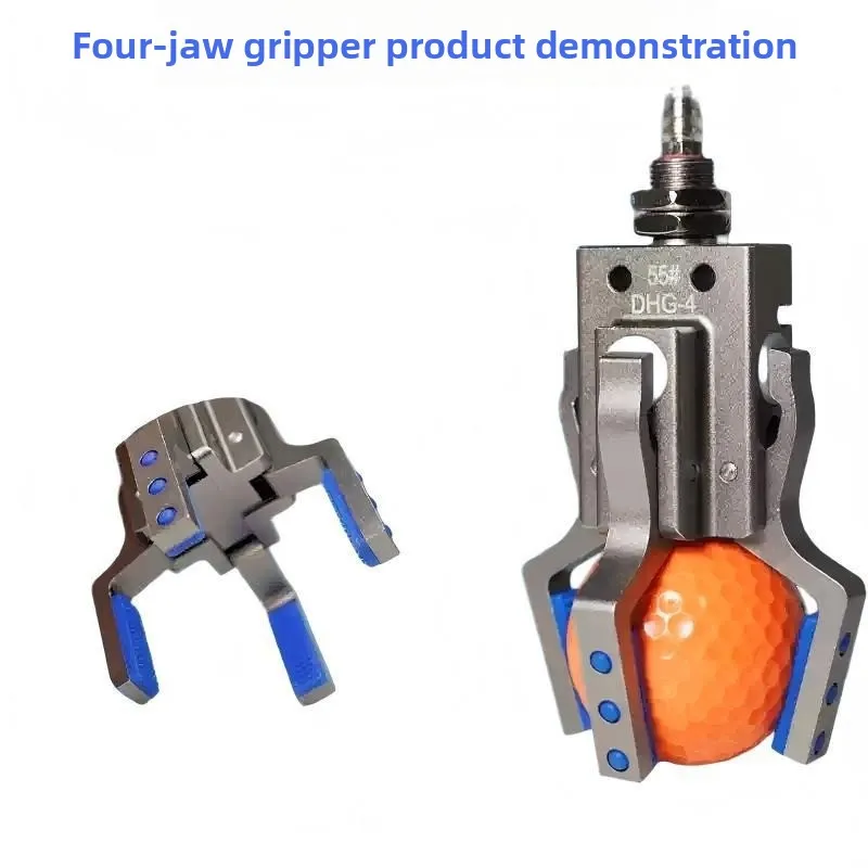 Manipulator clamp with silicone JX4-DHG-4 four-jaw fine chuck clamp pneumatic mini clamp