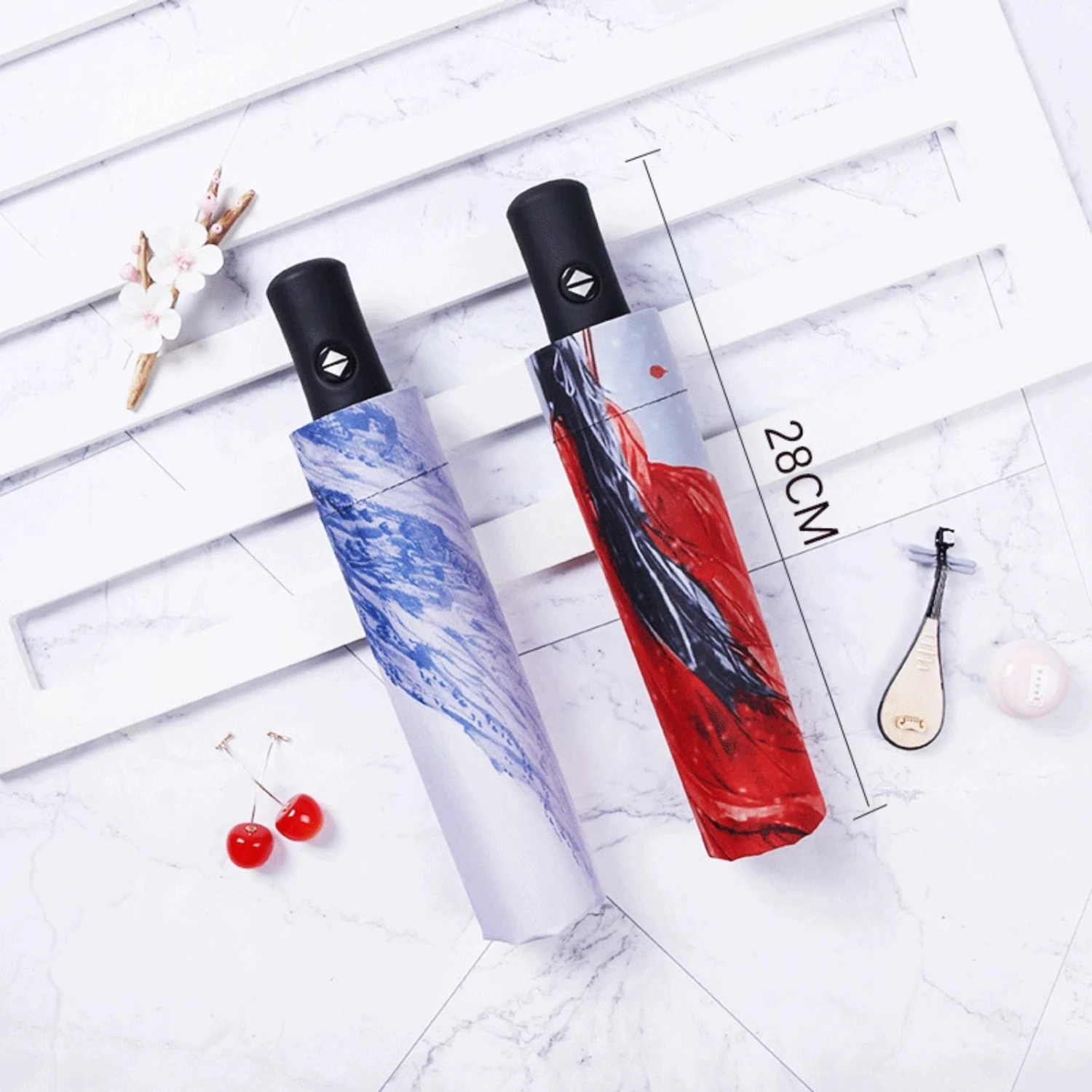 

Fully Automatic Female Automatic Men's Women Windproof Uv Resistant Beach Girl Parasol Folding Parasol