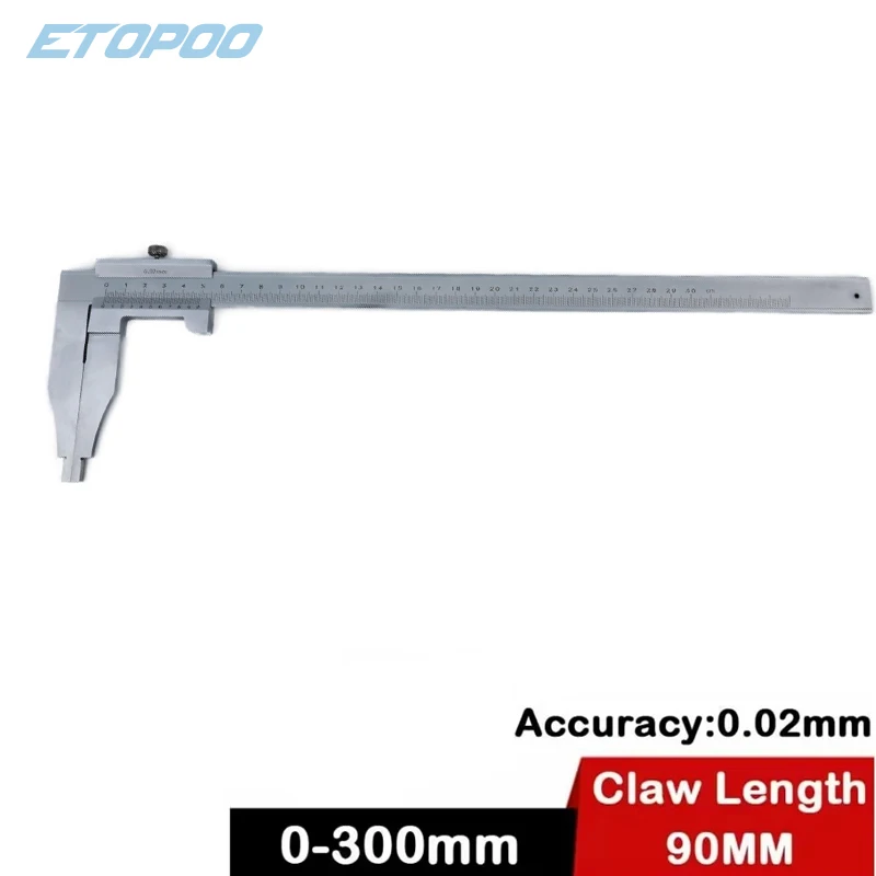 High quality 0-300mm Heavy Duty Vernier Caliper 12inch 8inch long jaw slider caliper 300x90mm steel vernier caliper