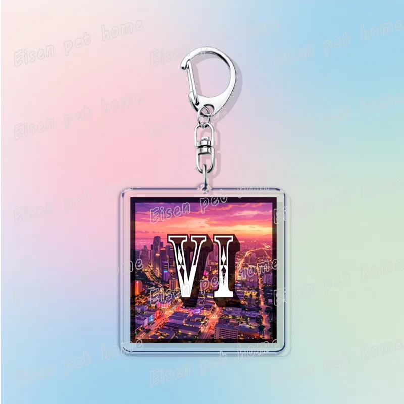 Klassische Vice City Schlüsselanhänger für Accessoires Taschenanhänger San Andreas PC-Spiele Liebhaber Schlüsselring Schmuck Fans Geschenke