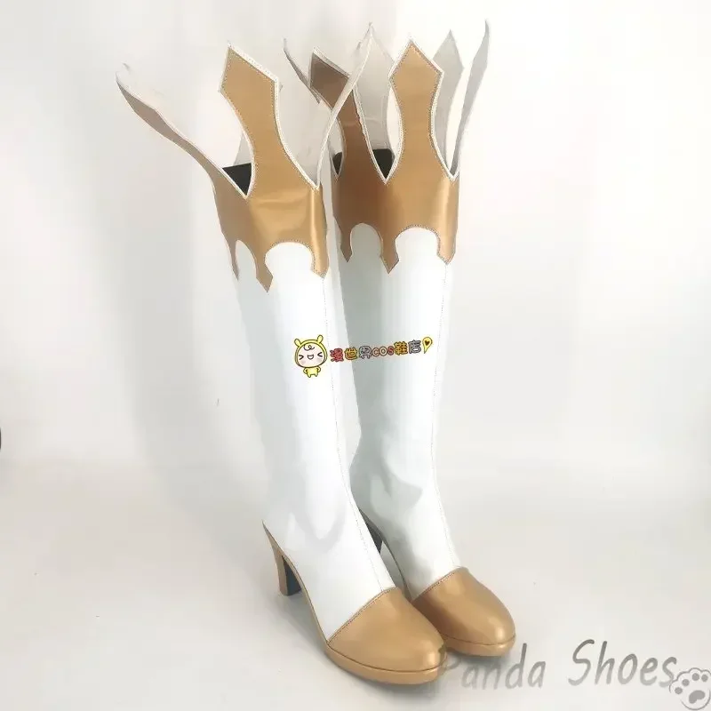 Genshinimpact Paimon Cosplay Schoenen Comic Anime Game Cos Lange Laarzen Paimon Cosplay Kostuum Prop Schoenen voor Con Halloween Party