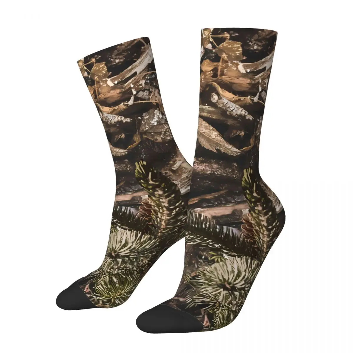 Woods Real Tree Camouflage Socks Shopping 3D Print Boy Girls Mid-calf Sock