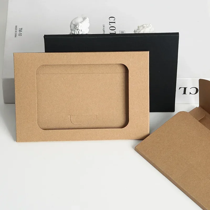 50pcs/lot Envelope for Invitations 300g Kraft Paper 16x10.5x0.5cm Giftbox Message Wedding Business Letters Storage Bag Supplies