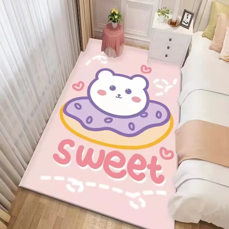 

Cartoon Sweet Rabbit Carpets For Home Living Room Bedroom Bedside Sofa Kid Play Area Rug Kawaii Room Decor Child Crawl Floor Mat