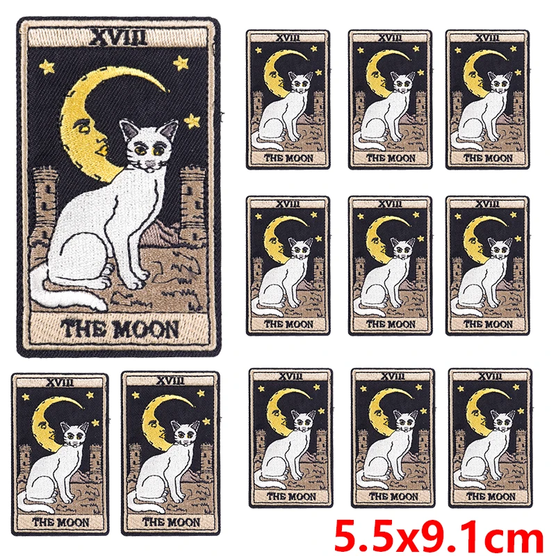 10 Stks/partij Groothandel Schedel Tarot Patch Op Patches Op Kleding Diy Geborduurde Patches Voor Kleding Smeltbaar/Naaien Applique