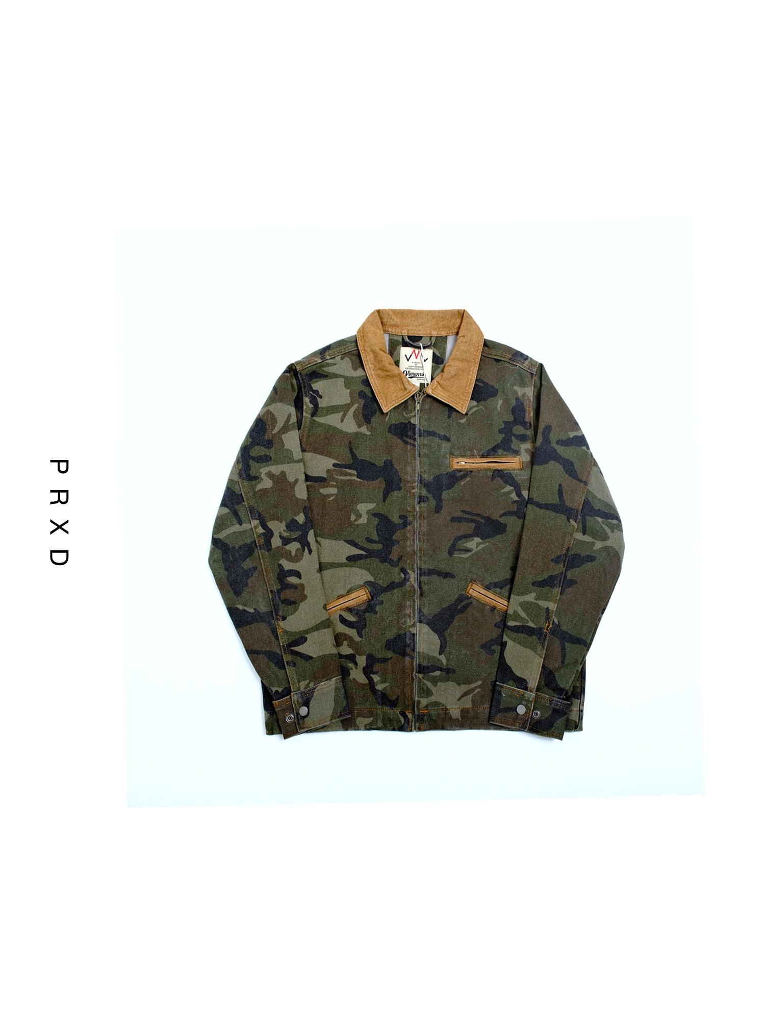 

Waed Vintage American Sle Camouflage Jaet Men's Spring Autumn Outerwear Loose Fit Youth Faion Workwear Coat