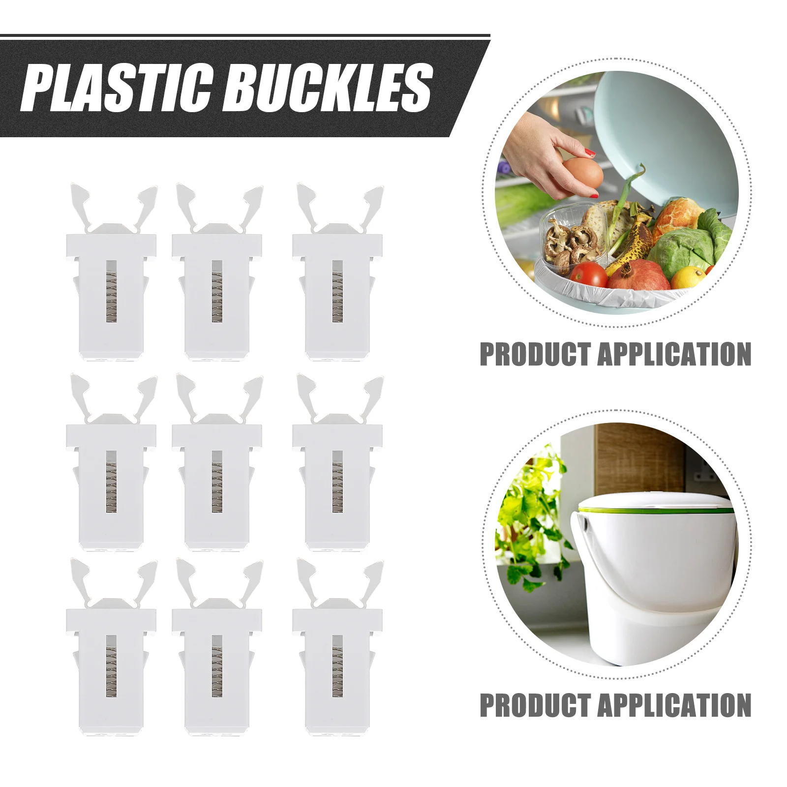 50 Pcs Switch Lock Waste Bucket Press Trashcan Push Buttons Garbage Locks Buckle for Push-Button Universal