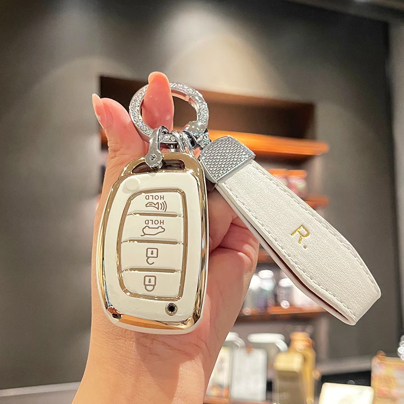 4 Buttons TPU Car Remote Key Case Cover For 2013 2014 2015 2016 2017 2018 2019 Hyundai Elantra Sonata Tucson Protector Key Fob image 2