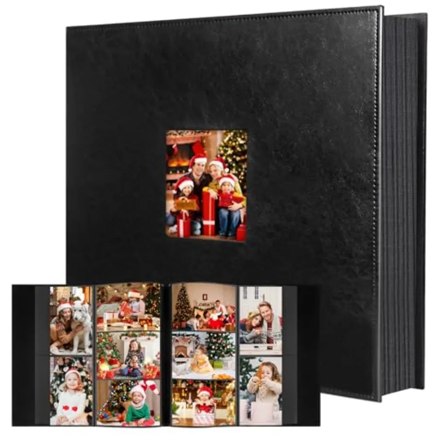 

000 Pockets Photo Album 4x6 Extra Large Capacity Leather Cover Wedding Family Photo Albums Holds 000 Horizontal and Vertical Ph