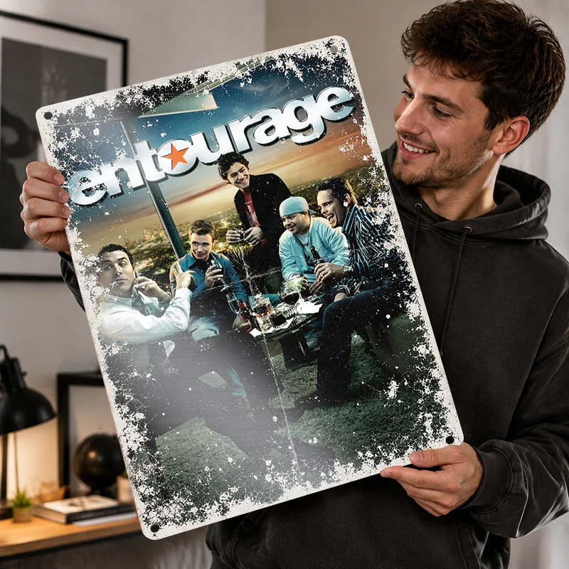 Entourage Printed Posters Customized Metal Sign Collectible Cult Film Culture Wall Art Ideal For Media Room Hallway And Viewers