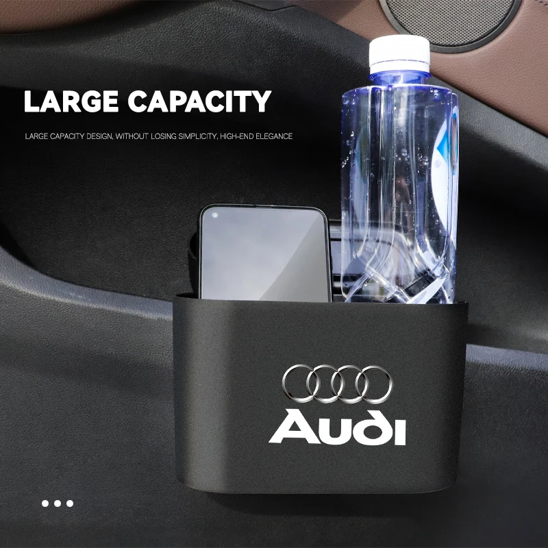 Car Interior Storage Box Garbage Bin Trash Can Accessories For Audi Sline A4 A5 A6  Q1 Q2 Q3 Q4 Q5 Q6 TT Quattro C6 B9 S3 RS4 A7