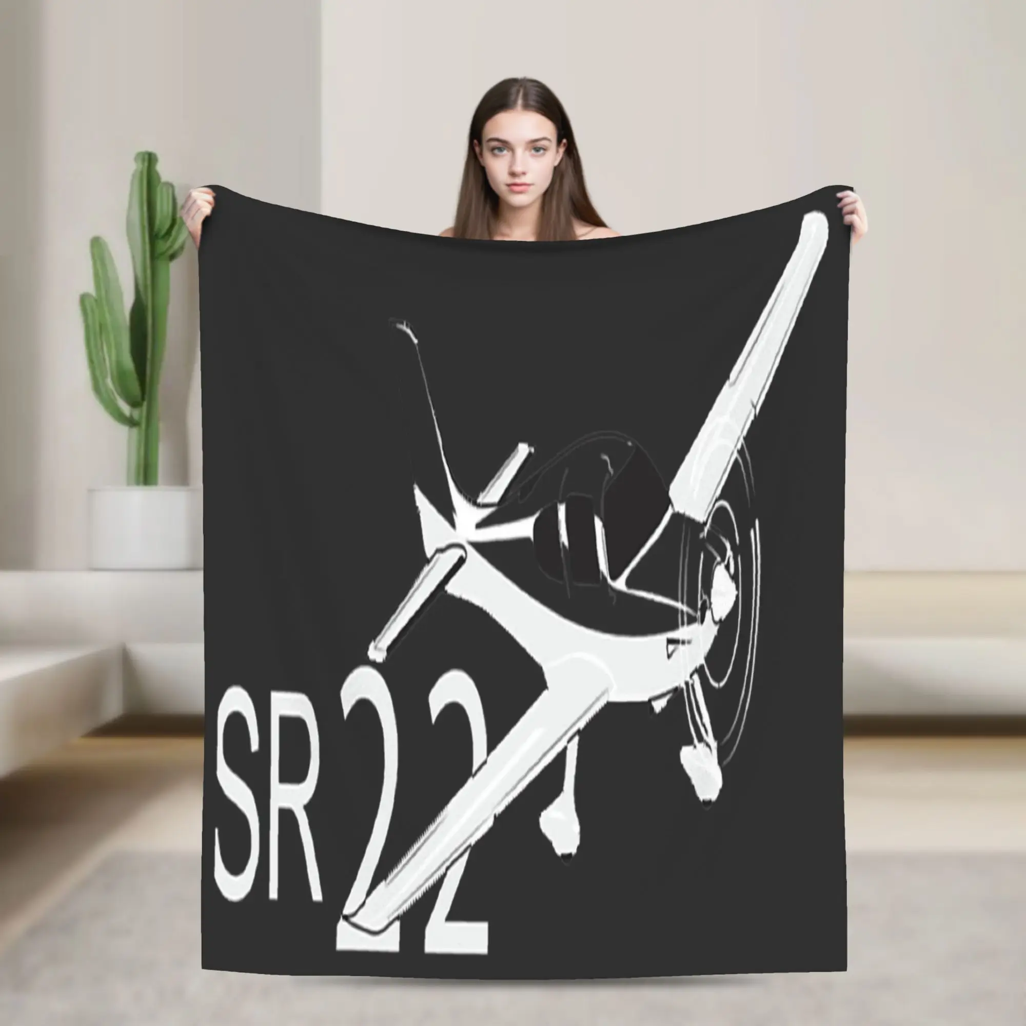 Cirrus SR22 Blanket  Warm Soft Fluffy Plush Bedding Throws For Home Decor Airplane Travel Flannel Bedspread Bed Cover