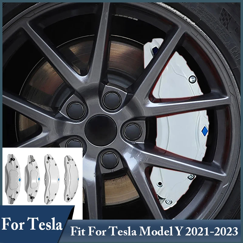 

4Pcs Car Whell Brake Caliper Covers For Tesla Model Y 2021-2023 Modified Special Aluminum Alloy Front Rear Wheel Caliper Cover