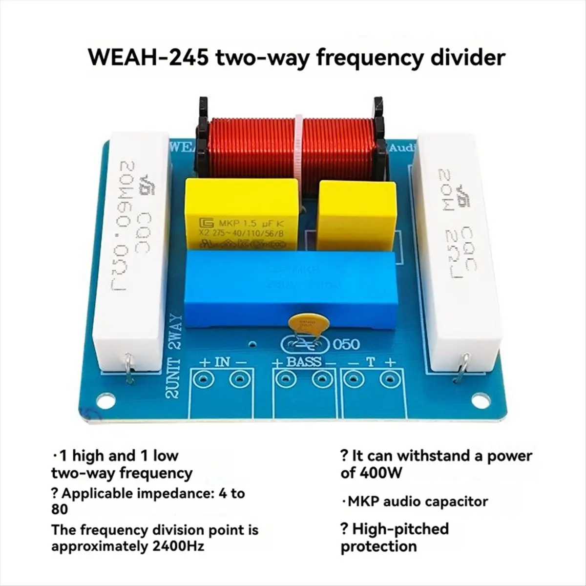 L73A NEW 400W 2 Way Audio Speaker Divider Treble Frequency Divider High Power KTV Stage Professional Speaker Crossover