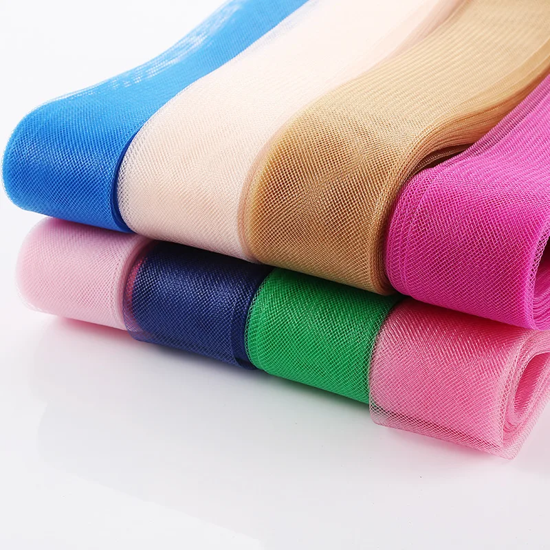 5/6/8cm Soft Horsehair Braid for Polyester Boning Crinoline Sewing Wedding Dress / Formal Dress Sewing Accessories 100 Yard/Lot