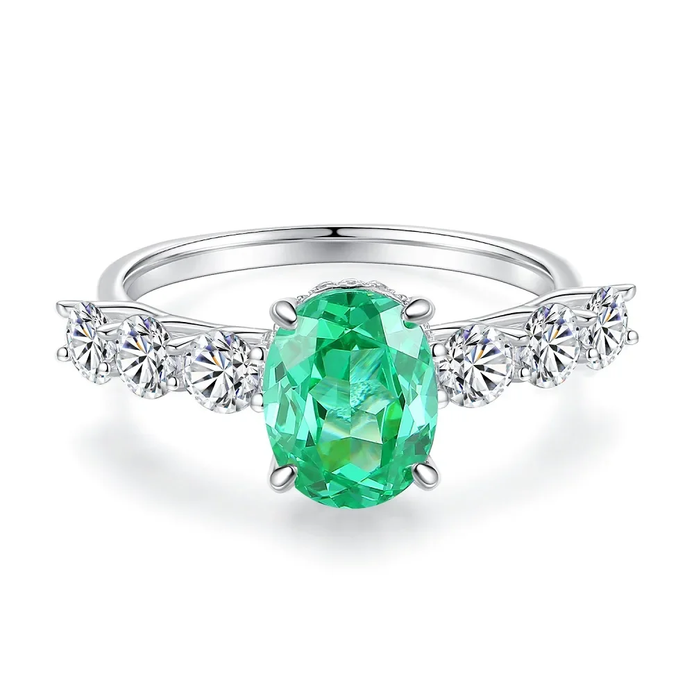 

Luxury Platinum PT950 Solid White Gold Women's 3 Karat Pigeon Egg Diamond Ring, Ideal for Special Occasions