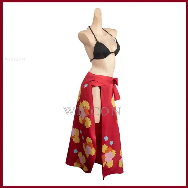 Kostum Cosplay Anime Nami Santōryū Baju Renang Wig Bikini Musim Panas Rok Atasan Tabung Setelan Pesta Karnaval Kawaii Seksi Wanita Dewasa