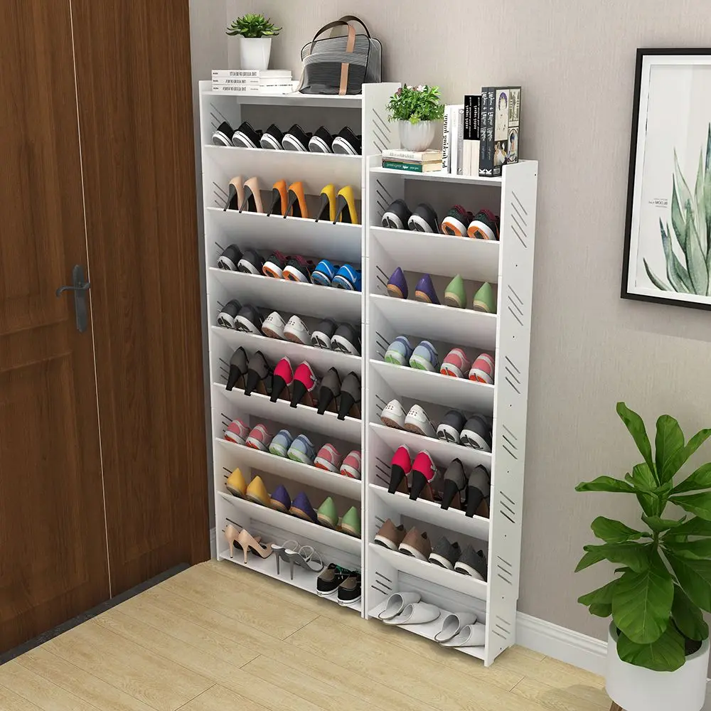 2025 Simple Mini Shoe Rack Multi layer Household Door Decoration Storage Shoe Holder Creative Solid Color Small Shoe Rack LH328