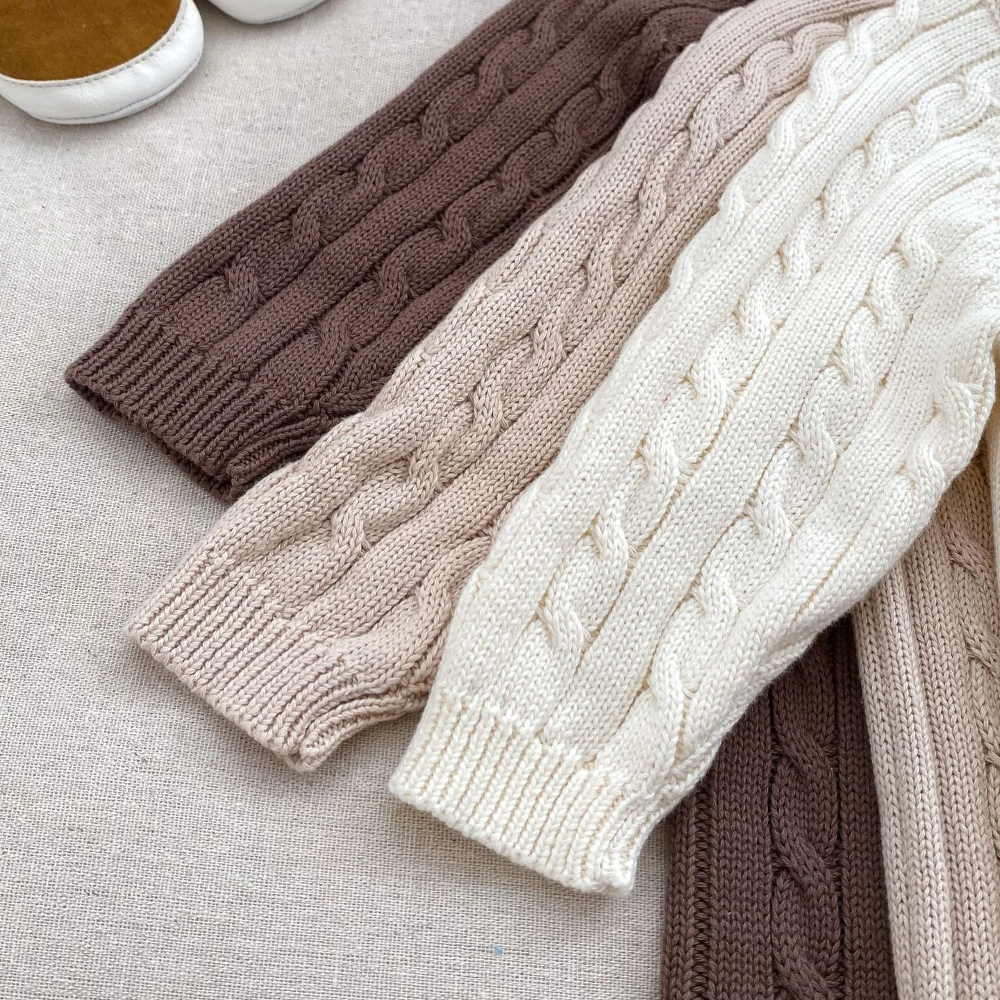 0-3T Newborn Kid Baby Boy Girl Winter Clothes Casual Thick Baby Sweater Romper Long Sleeve Knit Jumpsuit Warm New Born Outfit
