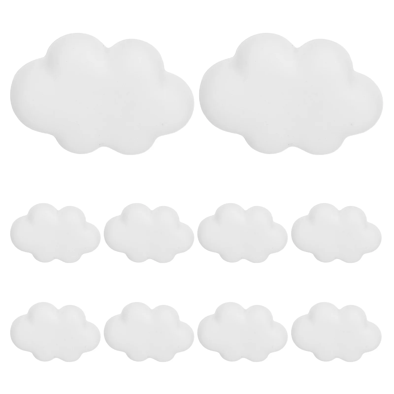 

10pcs Cute White Cloud-Shaped Decorative Thumb Tacks Resin Sturdy Push Pins For Bulletin Board Office Home School Diy Creative
