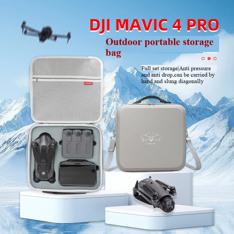 

Сумка-кейс для хранения DJI Mavic 4 Pro с пультом дистанционного управления с экраном, совместимая с RC2/RC Pro2, чехол для переноски, аксессуары